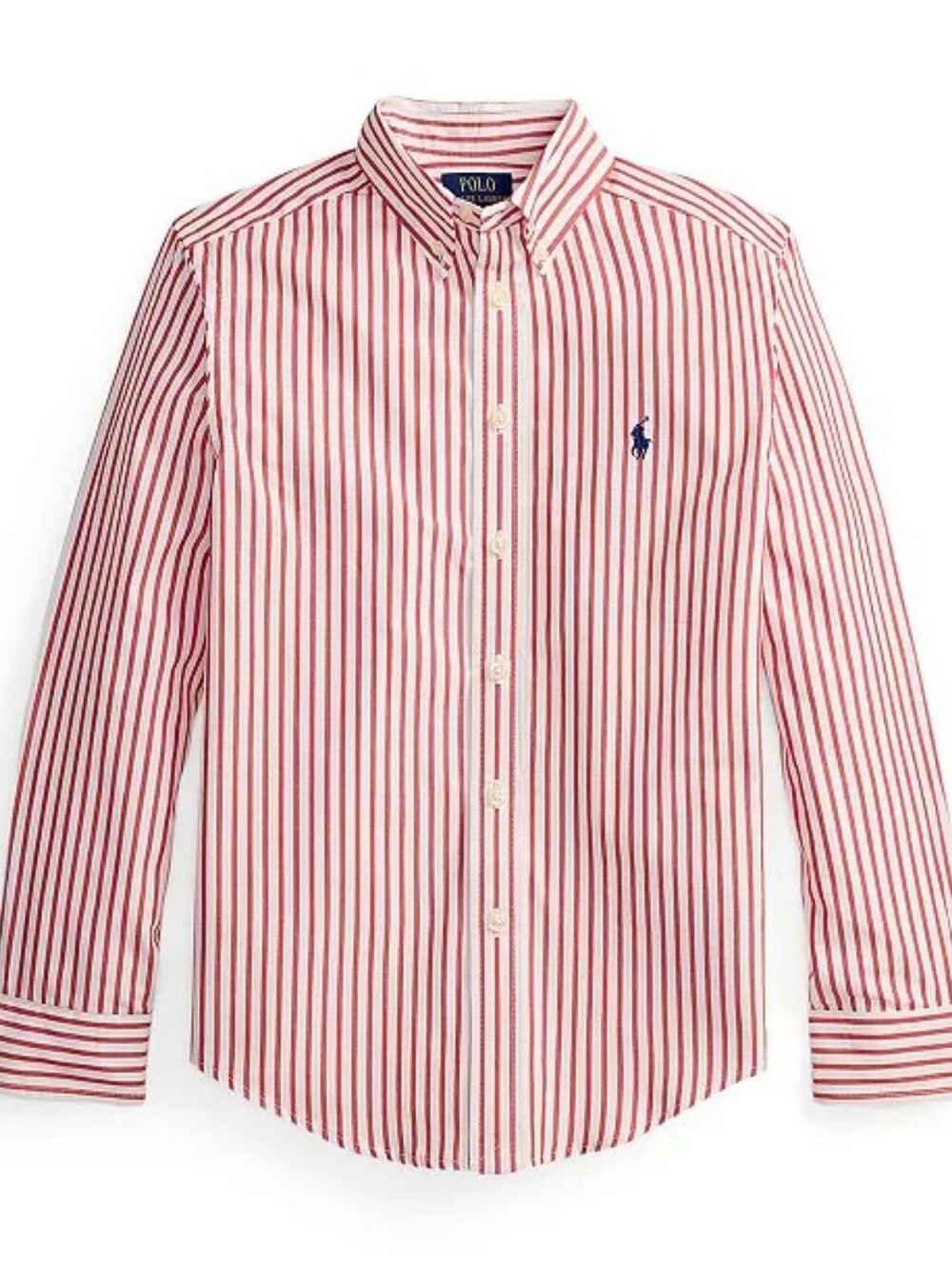 Polo Ralph Lauren Boys' Plaid Cotton Poplin Shirt, Size 4, Red And White